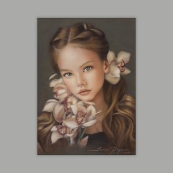 Orkideli Kız Portre