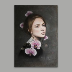 Orkideli Kız Portre