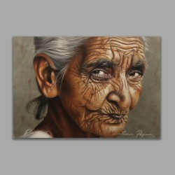Yaşlı Hintli Kadın Portre